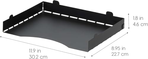IRIS USA Metal Letter Tray Paper Organizer, 4 Pack, For Letter/A4 File Holder Paperwork Document, Stackable Desktop File Organizer Tray Paper Basket Rack for Office Supplies Home Work, Black - style: Black S - 4 Pack
