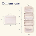 VANDEL Waterproof Hanging Toiletry Bag [TSA-Approved] Hanging Makeup Organizer Bag, Cosmetic Travel Bags for Women, Makeup Case Toiletries Organizer Hygiene Bathroom Shower Caddy - Sand - color: Sand