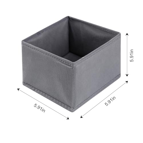 1 Pcs Drawer Organizer Storage Box for Underwear Socks Closet Divider for Wardrobe Dresser Vanity Space Saving Use(Grey) - color: Grey, size: Small