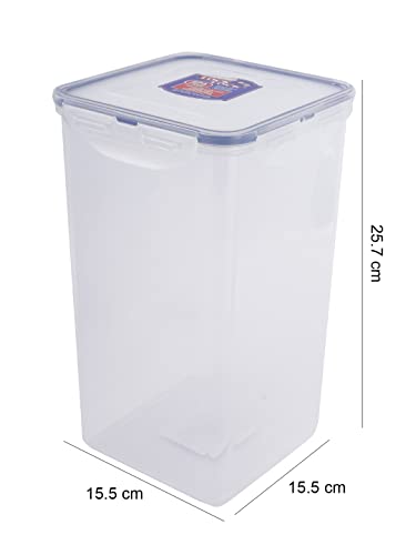 LOCK & LOCK Easy Essentials Food lids/Pantry Storage/Airtight containers, BPA Free, Square-16.9 Cup-for Chips, Clear - size: 1 Count (Pack of 1)