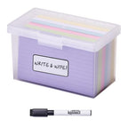 Bostitch Konnect Storage Containers with Lids, Office Organizer, Clear Plastic Box, Stackable for Index Cards, Labels, 1 Qt - size: Single