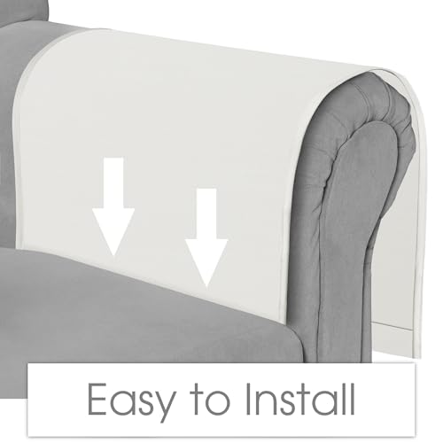 Joywell Armrest Organizer Remote Holder for Recliner Armchair Caddy Couch Sofa Arm Chair Caddie with 6 Pocket Storage for Magazine, Phone, iPad,Ivory - color: Ivory, size: 19'' x 35''