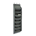 Amazon Basics 8 Tier Over the Door Shoe Organizer, Large Capacity Space Saving Hanging Shoe Storage for Closet and Dorm, Dark Grey