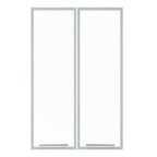 ROOMTEC Modular Closet System Glass Door Pair Set, Shaker-Style Frame Add-On for Double Hanging Units, Tempered Glass Panels, 39.37" H × 31.5" W - size: Framed Glass Door – 31.5"W x 39.37"H