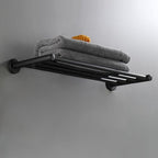 20 Inch Bathroom Towel Rack, Hotel Style Towel Racks for Bathroom Wall Mounted, Modern Towel Bar Rack, 2-Tier Towel Shelves, Black - color: Black, size: 20 Inches