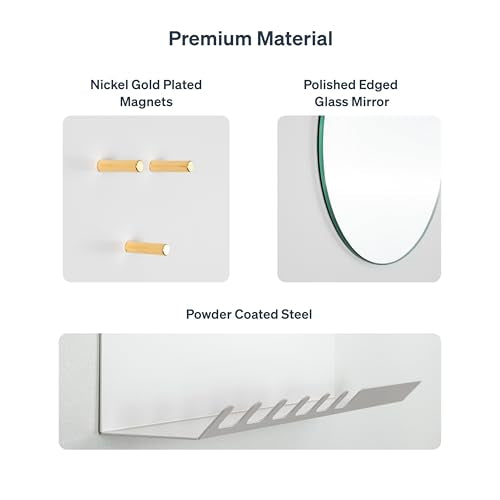 Key Holder Wall Mount and Mail Organizer - Hide Your Mail with a Modern and Minimal Look (White) - color: White