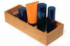 Lipper International Bamboo Utensil Holder Storage Box for Cooking Tools, Makeup, or Office Supplies, 5" x 12" x 3" - size: 5" x 12" x 3"