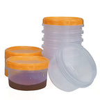 Jucaifu 8 Pack 8 Ounce reuseable small plastic freezer storage container jars with screw lid for food snacks lunch Yellow - color: Yellow(8PCS)