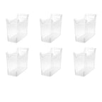 Sterilite Narrow Shelf Bin with Handles, Plastic Storage Container for Organizing Shelving, Closet, Pantry, and Countertops, Clear, 6-Pack - size: Narrow