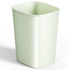 CEROELDA Bathroom Trash Can with Lid, 10L/2.6 Gal Small Garbage Can with Press Top Lid, Slim Plastic Waste Basket for Toilet, Office, Bedroom(Green) - color: 1 Pack-No Lid-Green