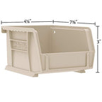 Akro-Mils 30220 AkroBins Plastic Storage Bins, Space-Saving Stackable Bins for Garage, Pantry, Craft Organization, 7" x 4" x 3", Yellow, 24-Pack - color: Yellow