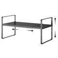 16.5-27’’L Expandable Kitchen Shelf Organizer, Stackable Shelves Organizer, Adjustable Height Pantry Spice Rack for Cabinet, Countertop, Pantry and Cupboard, Black - size: 1Pack-Common-10.2''Wx(16.5-27'')Lx9.6''H-Black