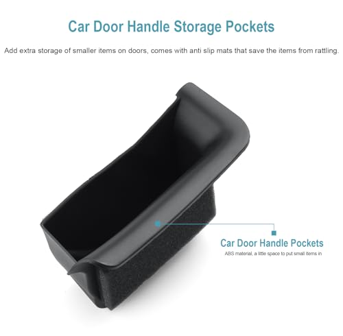 CDEFG 4Pcs for 2025 2026 Mazda CX-50 Center Console Organizer Tray Door Handle Pockets Trash Can Storage Box for 2023 2024 2025 2026 Mazda CX-50 Accessories 4-Doors Trash Bin Storage Case TPE Material - color: for CX50 4 Doors