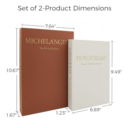 Aesthetic Faux Books for Home Decor (Set of 2) - Decorative Book Boxes with Hidden Storage - Ideal for Coffee Table, Living Room, Entryway & Bookshelf - Beige/Terracotta Linen - color: Beige-Terracotta
