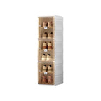 ANTBOX Shoe Organizer Storage Box, Portable Folding Shoe Rack for Closet with Magnetic Clear Door,Large Sneaker Cabinet Bins Sturdy Easy Assembly 6 Layers-6 Grids - size: 6 Layers-6 Grids