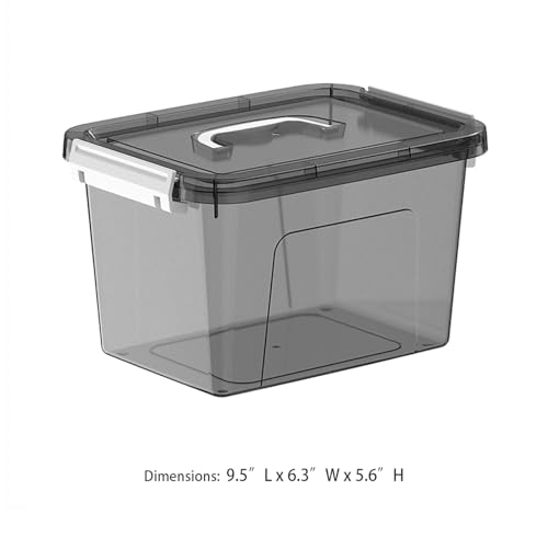 Clear Storage Bins with Lids 4 Pack, Stackable Plastic Storage Containers with Latching Lid, Transparent Black Storage Boxes for Closet Organization, Garage Storage & Home Organization (5 Quart) - color: Black, size: 4 Pack