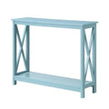 Convenience Concepts Oxford Console Table 39.5" - Sofa Table with Storage Shelf, Transitional Entryway Hall Table for Living Room and Bedroom, Display Foyer Table, Sea Foam Blue - color: Sea Foam Blue