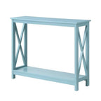 Convenience Concepts Oxford Console Table 39.5" - Sofa Table with Storage Shelf, Transitional Entryway Hall Table for Living Room and Bedroom, Display Foyer Table, Sea Foam Blue - color: Sea Foam Blue
