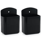 2 Pcs Remote Control Holder Wall Mount, TV Controller Holder, Self Adhesive Remote Holder, Wall Pen Holder Storage Accessories for Home Office School(Black) - color: Black&2Pcs
