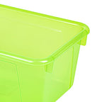 Storex Small Cubby Bin, 12.2 x 7.8 x 5.1 Inches, Candy Green, 5-Pack (62477U05C) - color: Tint Green, style: Bin Only