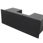 KINGFOM Office Supplies Desk Organizer PU Leather Storage Box 4 Divided Compartments for Pen Business Card Remote Control Mobile Phone Cosmetics Collection Holder (Black) - color: Black-L
