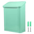 Picowe Magnetic Laundry Storage, Large Metal Lint Holder Bin with Lid for Laundry Room, Space-Saving Trash Container Hanging on Dryer, Washer or Wall Mount Trash Bin (Green) - color: Green
