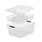IRIS USA 6-Pack Clip Box with Latching Lids, 18 Quart Craft Storage Bins, Art & Writing Supply Containers for Home, Office & Classroom Organization - size: 18 Qt, style: 6 Pack