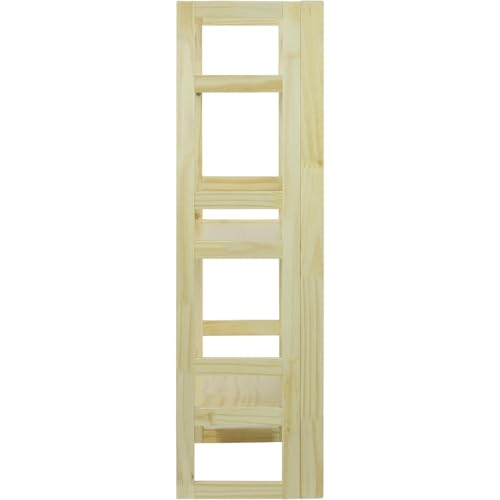 HomeStock 3-Shelf Stackable Folding Office Wood Furniture Bookcase, Contemporary Home and Office Furniture, Sturdy Wooden Shelving Storage Natural/20.75 Inch - color: Natural, size: 20 75 Inch