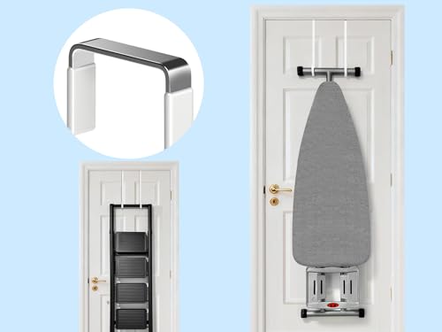 Mars-Rock Over the Door Metal Hooks with Plastic Coating 12" Fit 0.5" to 1 3/8" Door 4 Pcs Heavy Duty Single Towel Robe Rack Wreath Bathroom Shower Hanger Shoe Organizer Ironing Board Long White - color: L: WT 12" fit 0.5" to 1 3/8" door 4pcs