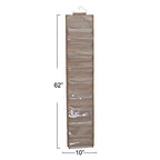 Household Essentials 20-Pocket Closet Shoe File, Beige - color: Latte