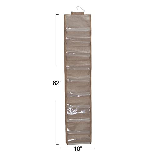 Household Essentials 20-Pocket Closet Shoe File, Beige - color: Latte