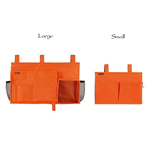 Surblue Caddy Hanging Organizer Bedside Storage Bag for Bunk and Hospital Beds, Orange, Small - color: Orange, size: Small