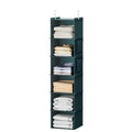 YOUDENOVA Hanging Closet Organizer, 6-Shelf Closet Hanging Storage Shelves, Green - color: Green