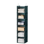 YOUDENOVA Hanging Closet Organizer, 6-Shelf Closet Hanging Storage Shelves, Green - color: Green