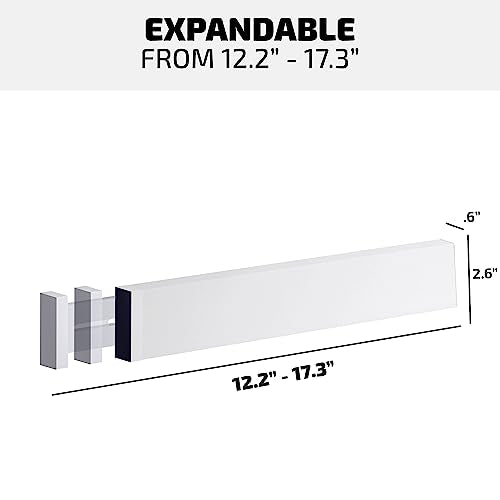 4-Pack Bamboo Drawer Dividers - 12.2 to 17.3 Inches Deep, 2.6 Inches High, Adjustable Expandable Drawer Organizer Dresser Separator for Clothes, Utensils, Kitchen, Bathroom, Office Storage, Gray - color: Gray, size: 2.6-Inch High (4-pk)