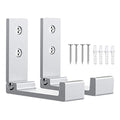OHIYO Folding Wall Hooks 2PCS Foldable Hooks Bearing Load 33lb/15kg Wall Mounted Heavy Duty No Rust Aluminum Alloy Folding Coat Hooks for Hanging Coat & Bags & Hat & Backpack (Silver) - color: Silver-2 Pack