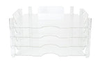 We R Memory Keepers 12x12 Inch Paper Trays, for Storing Paper, Embellishments, Tools, and More, Organization System, 4-Pack of Acrylic Trays, Easy Assembly, and Storage