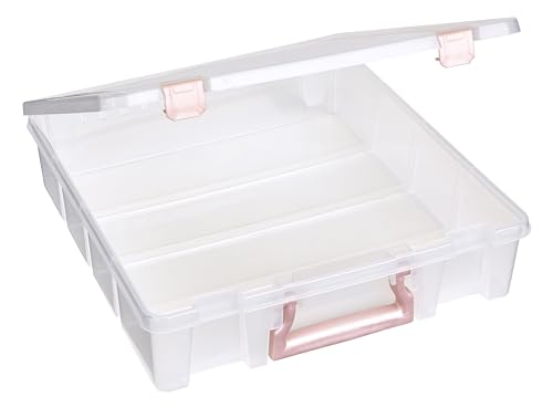 ArtBin 6955RL Super Satchel Compartment Box Clear Craft Organizer Storage Case - Rose Gold, Pack of 1 - color: Rose Gold, size: 1 Pack