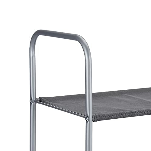 Amazon Basics Freestanding Closet Organizer with Fabric Bins, Drawers and 3 Shelves, Easy to Assemble, Grey, 32.7" x 12.2" x 31"
