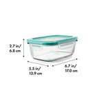 OXO Good Grips 3.5 Cup Smart Seal Airtight Glass Rectangle Food Storage Container - size: 3.5 Cup, style: Glass