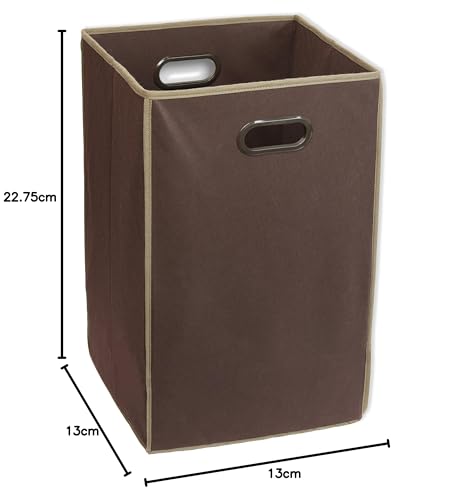 Simple Houseware Foldable Closet Laundry Hamper Basket, Brown - color: Brown