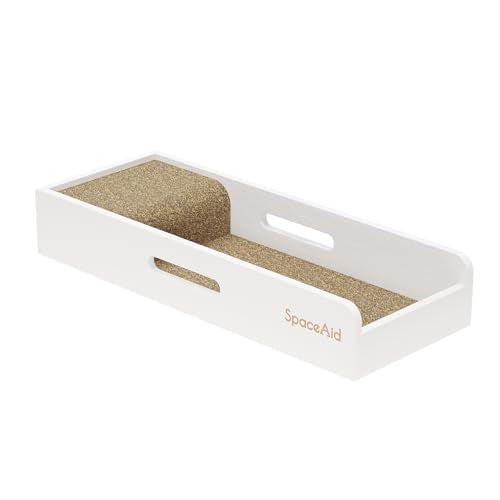 SpaceAid Knife Drawer Organizer Bamboo Insert Dock, Kitchen Steak Knives Holder Organizers Block for Drawer in Storage Organization (Small, White) - size: White, Small