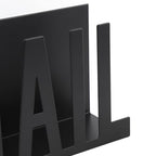 Mail Organizer, Stylish Mail Holder, Iron Letter Holder for Desk with Open Design, Functional Envelope Organizer for Bills, Letters, Papers, 5.91 x 2.17 x 3.74in, Black