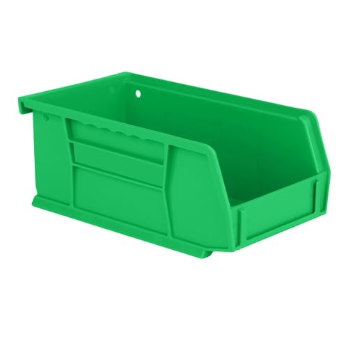 Hudson Exchange 7-1/2" x 4" x 3" Plastic Stackable Storage Bin and Hanging Container (Green, 1 Pack) - color: Green, size: 1 Pack