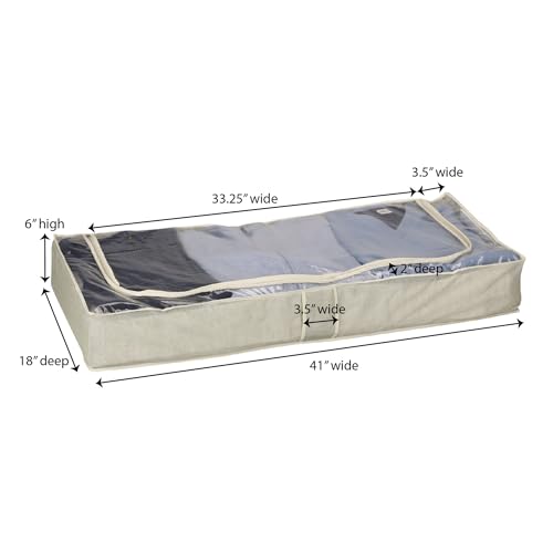 Household Essentials Under Bed Storage Chest, Beige - size: Underbed Chest