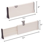 TENABORT Set of 8 Adjustable Drawer Dividers Organizer Separators Plastic Dresser Organizer for Bedroom, Bathroom, Closet, Office Desk, Kitchen Storage
