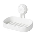 LEVERLOC Soap Dish Holder for Shower Suction Cup Wall Mounted Self Draining NO-Drilling Removable Bar Soap Sponge Holder for Bathroom Bathtub Kitchen Sink Waterproof Strong Vacuum Suction Adhesion - style: 1 tier
