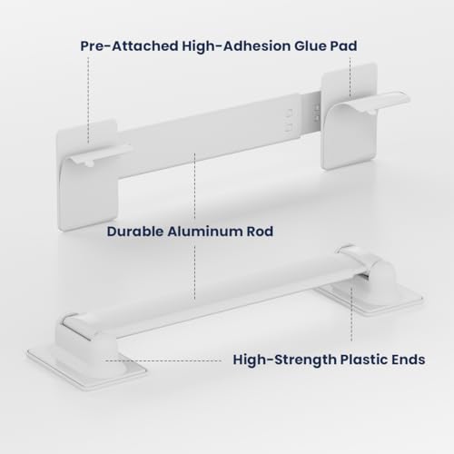 Safoner Adjustable RV Shower Corner Storage Bar- Durable Aluminum RV Corner Caddy for Shower Organization- Perfect for Travel Trailer, Camper Inside Storage and Organization- 2 Packs - size: 2 Packs