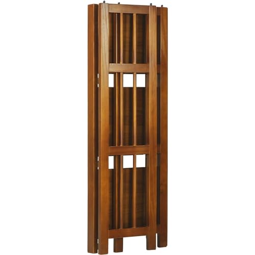 HomeStock 3-Shelf Stackable Folding Office Wood Furniture Bookcase, Contemporary Home and Office Furniture, Sturdy Wooden Shelving Storage Honey Oak/14 inch - color: Honey Oak, size: 14 inch