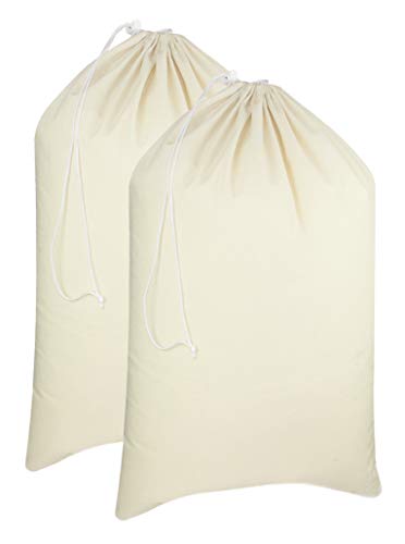 Cotton Craft - 2 Pack Extra Large 100% Cotton Canvas Heavy Duty Laundry Bags - Natural Cotton - 28"x36" - Versatile - Multi Use - size: Laundry Bag / 2 Pack